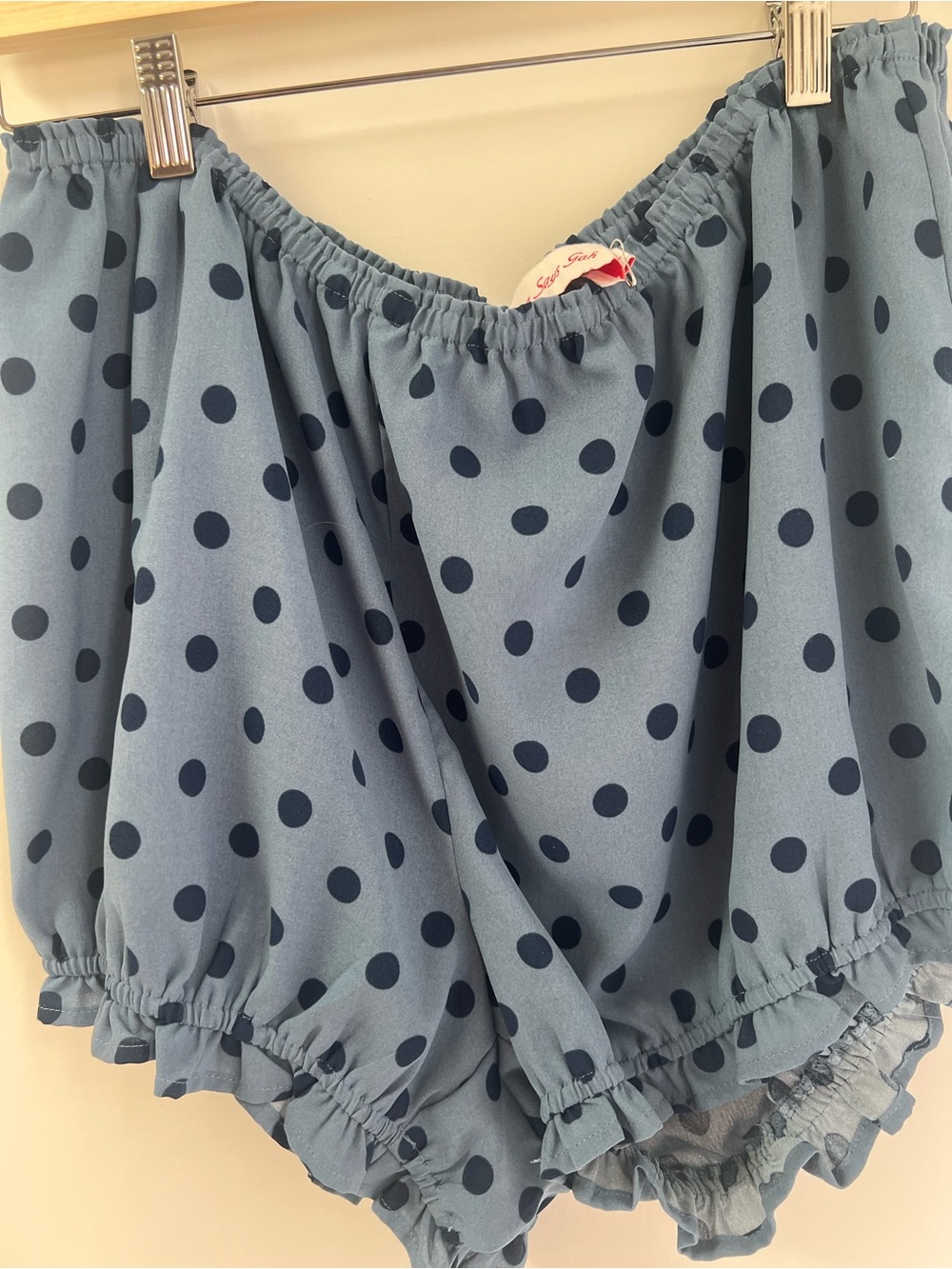 Lisa Says Gah Light Blue Polka Dot Bloomer Shorts - Picture 5 of 9